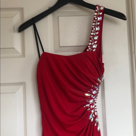 macy's red party dress